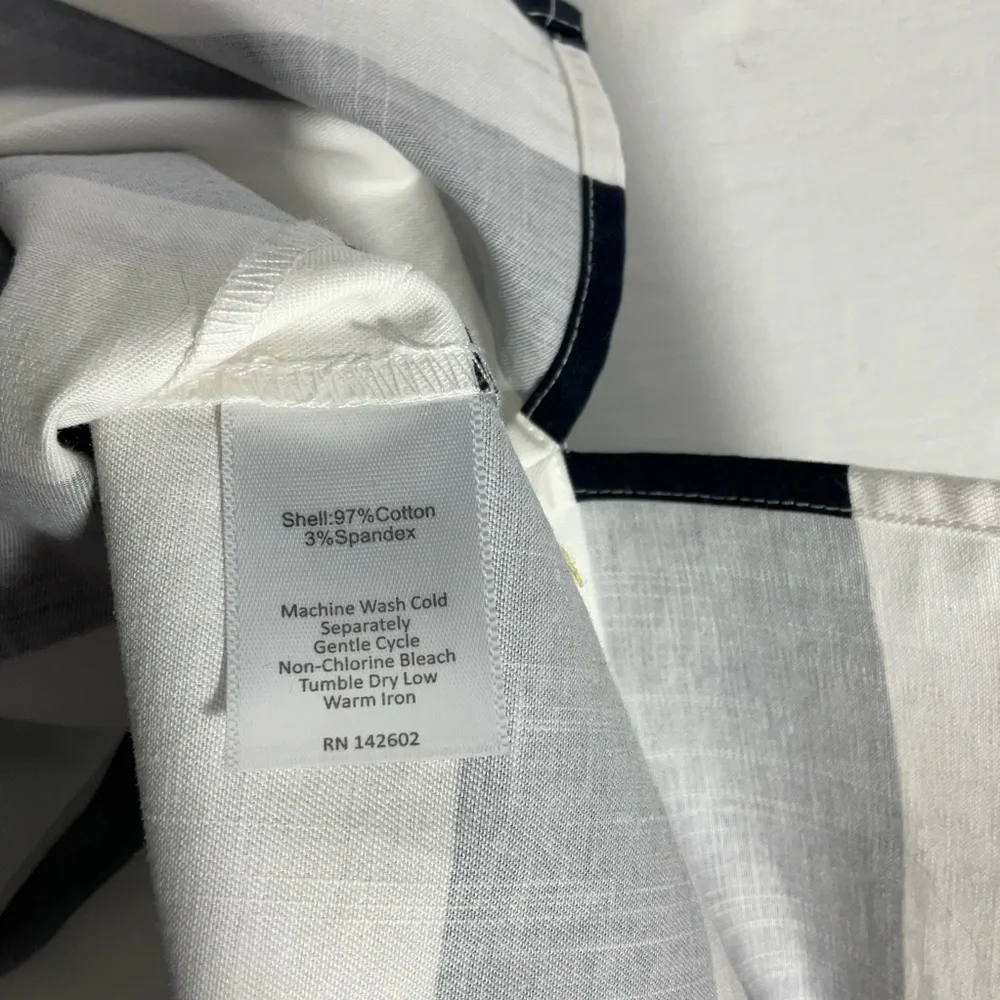 STS Sail to Sable navy & white striped dress gold collar & neckline, side zip XS - Picture 16 of 16